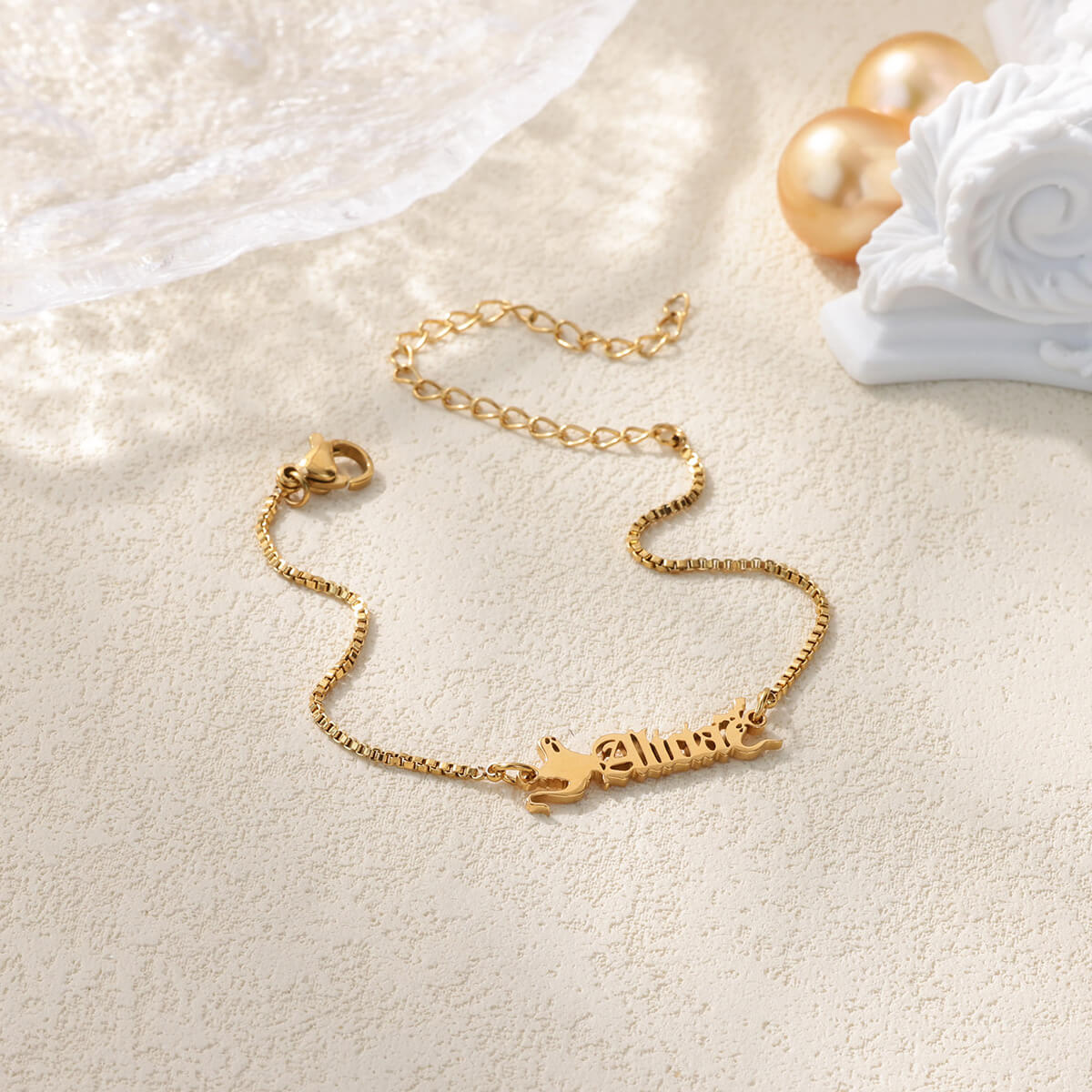 Personalized Name Box - Custom Name Bracelet For Women Halloween