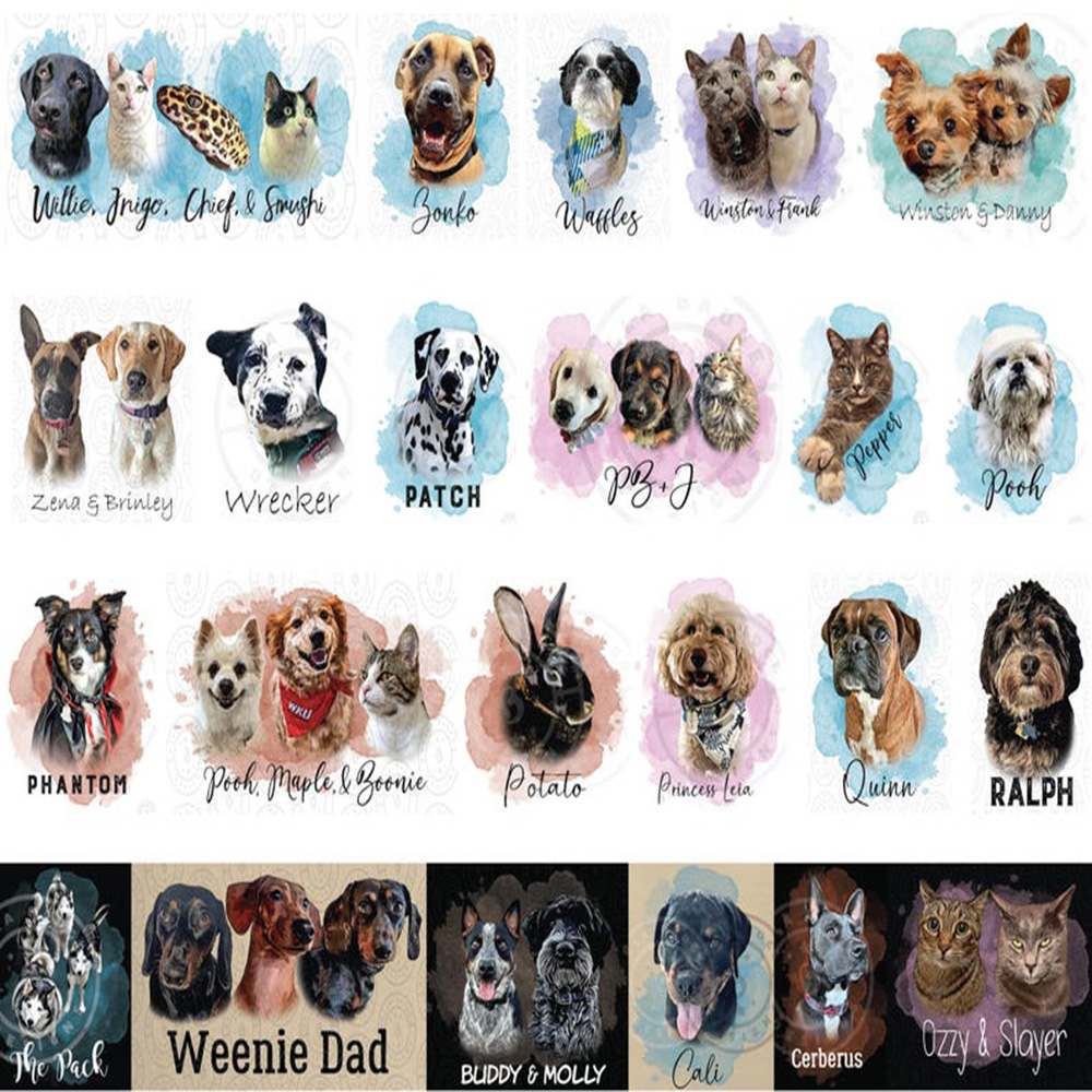 Personalized Custom Pet Portra - Pet Portrait Custom 评论和价格