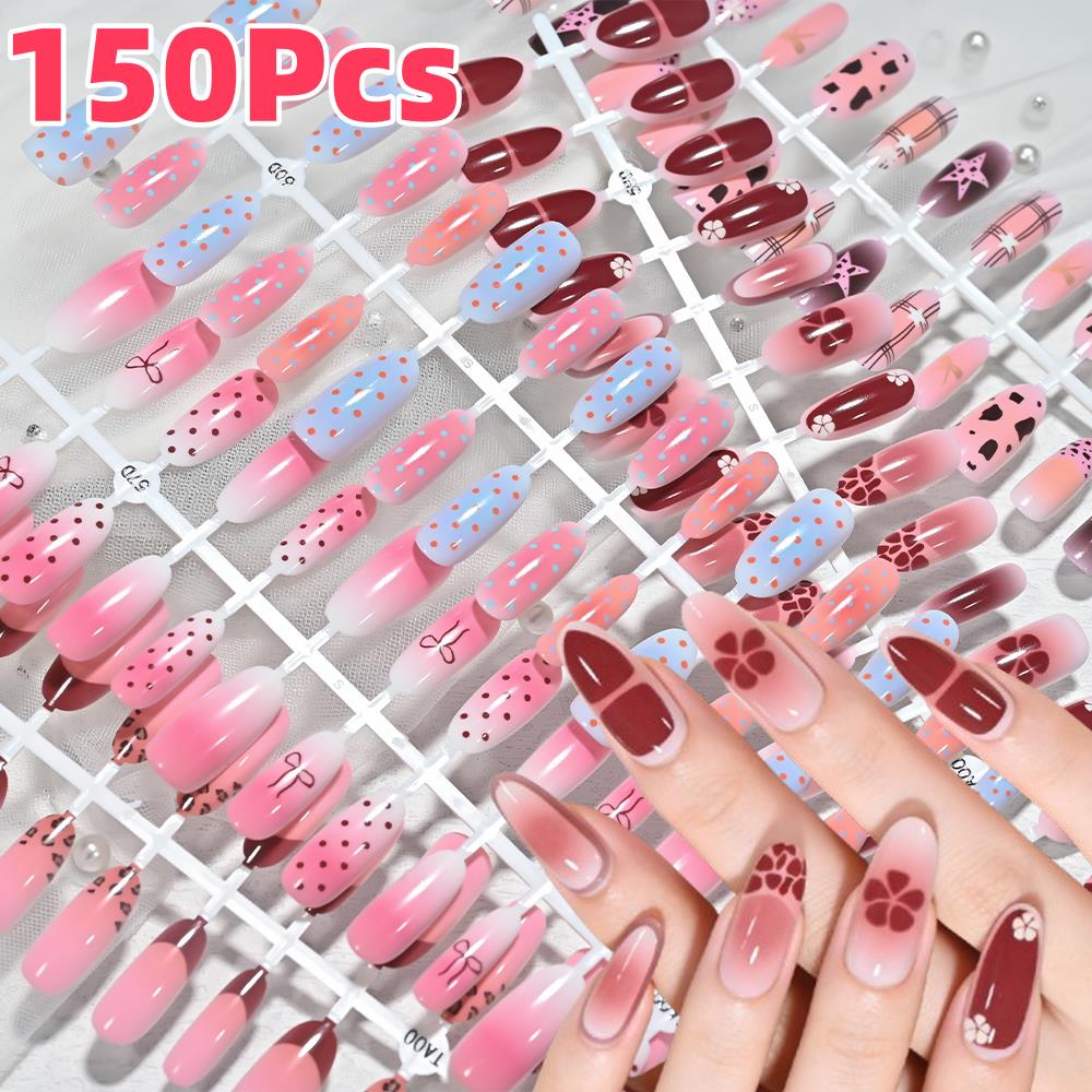 150Pcs Pink Blue Ombre Leopard - Pressed Flower Art 评论和价格