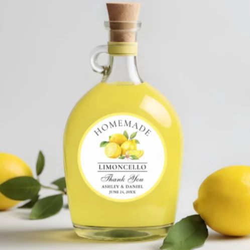 Custom Lemon Wedding Thank You - Personalised Candle Label 评论和价格