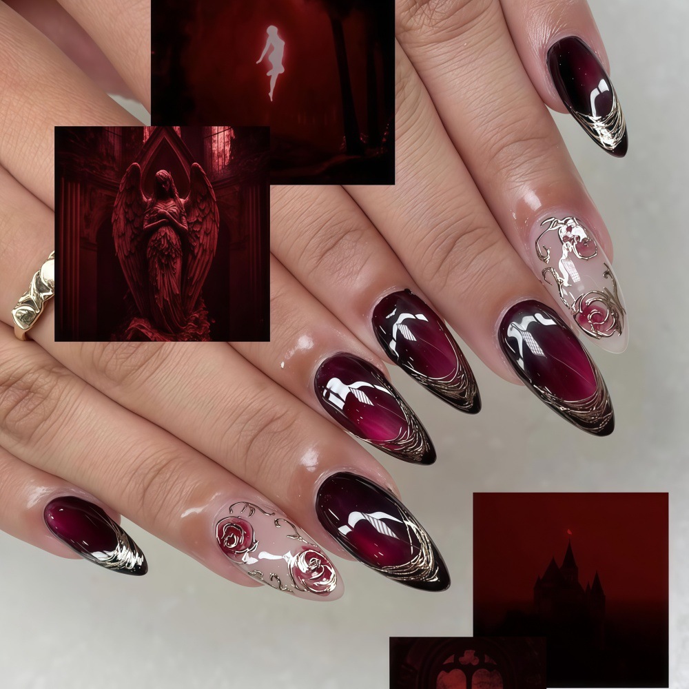 3D fake nails for women girls  - Pressed Flower Art 评论和价格