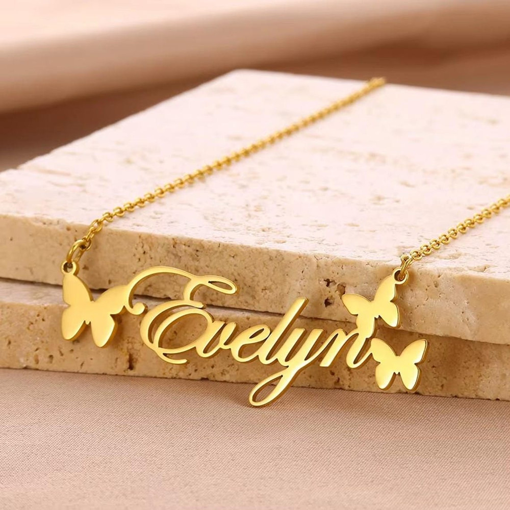 Custom Name Necklace Personali - Birth Flower Necklace 评论和价格