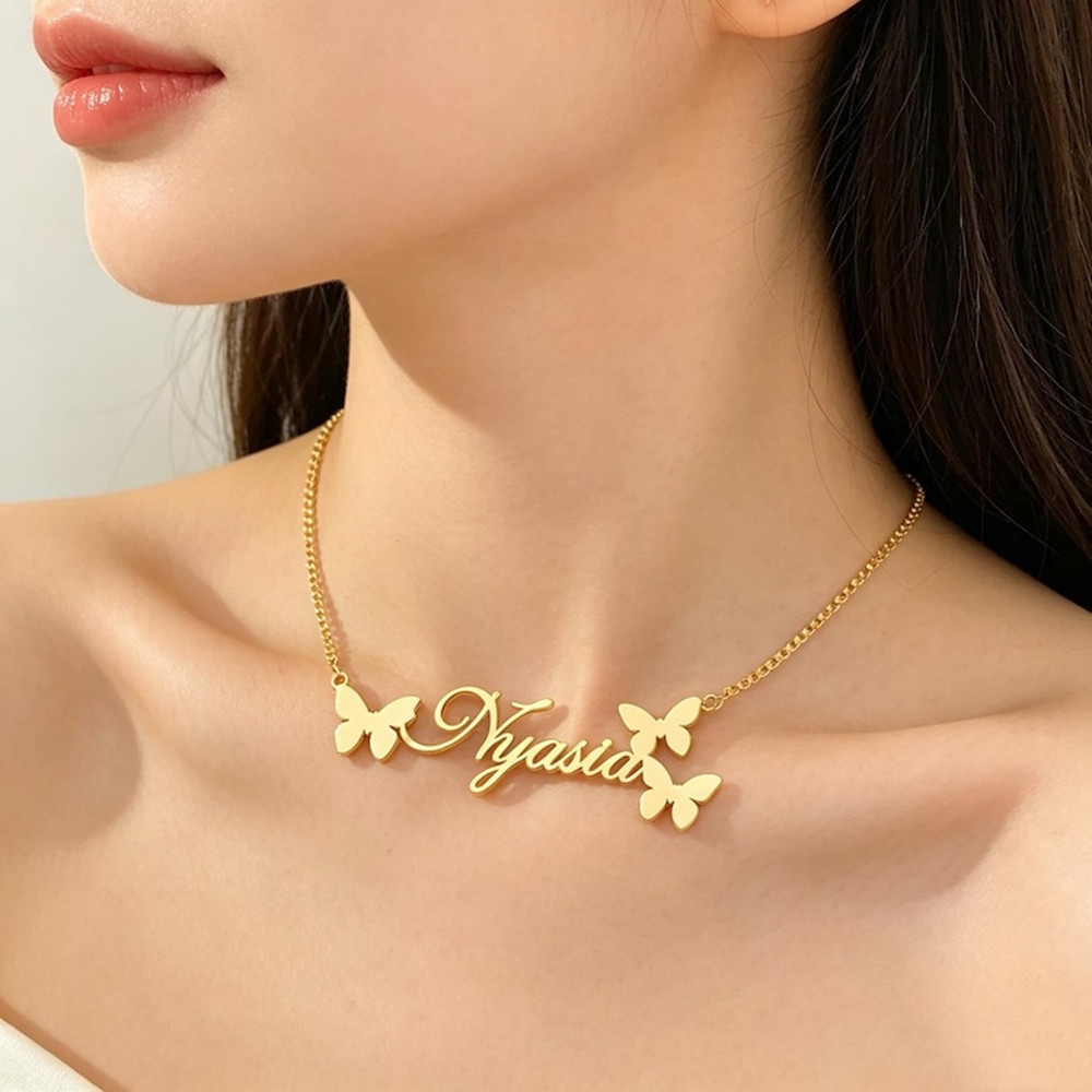 Custom Name Necklace Personali - Birth Flower Necklace 评论和价格