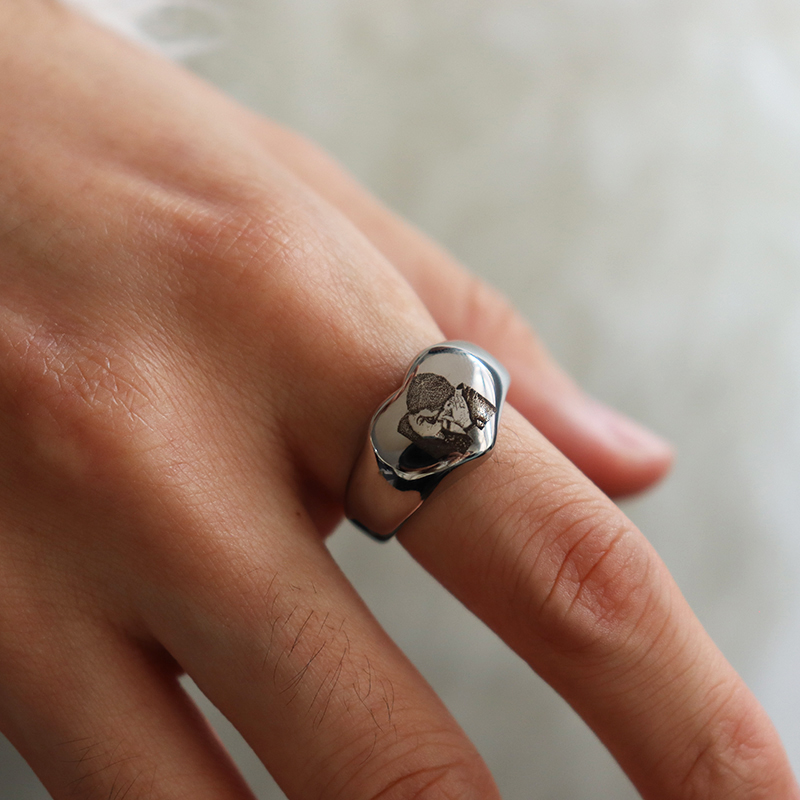 Custom Engraved Picture Logo N - Initial Ring Custom 评论和价格