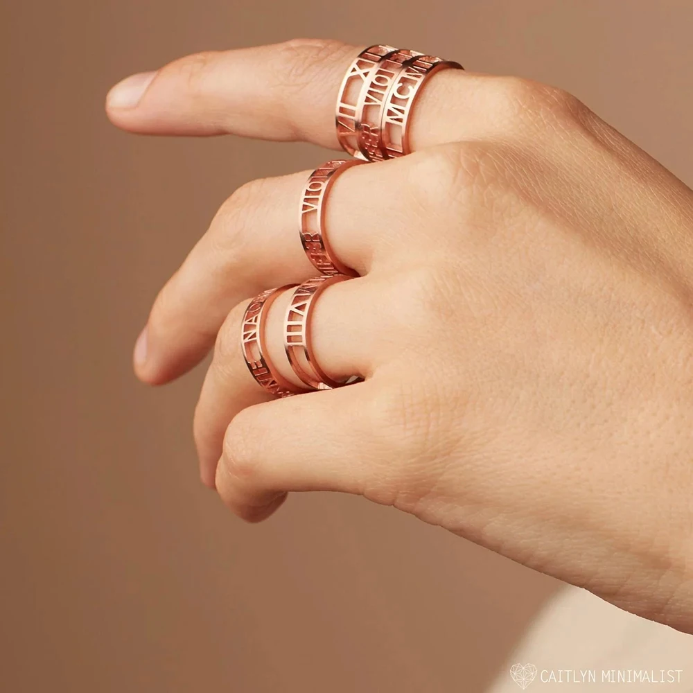 Personalized Custom Letter Nam - Initial Ring Custom 评论和价格