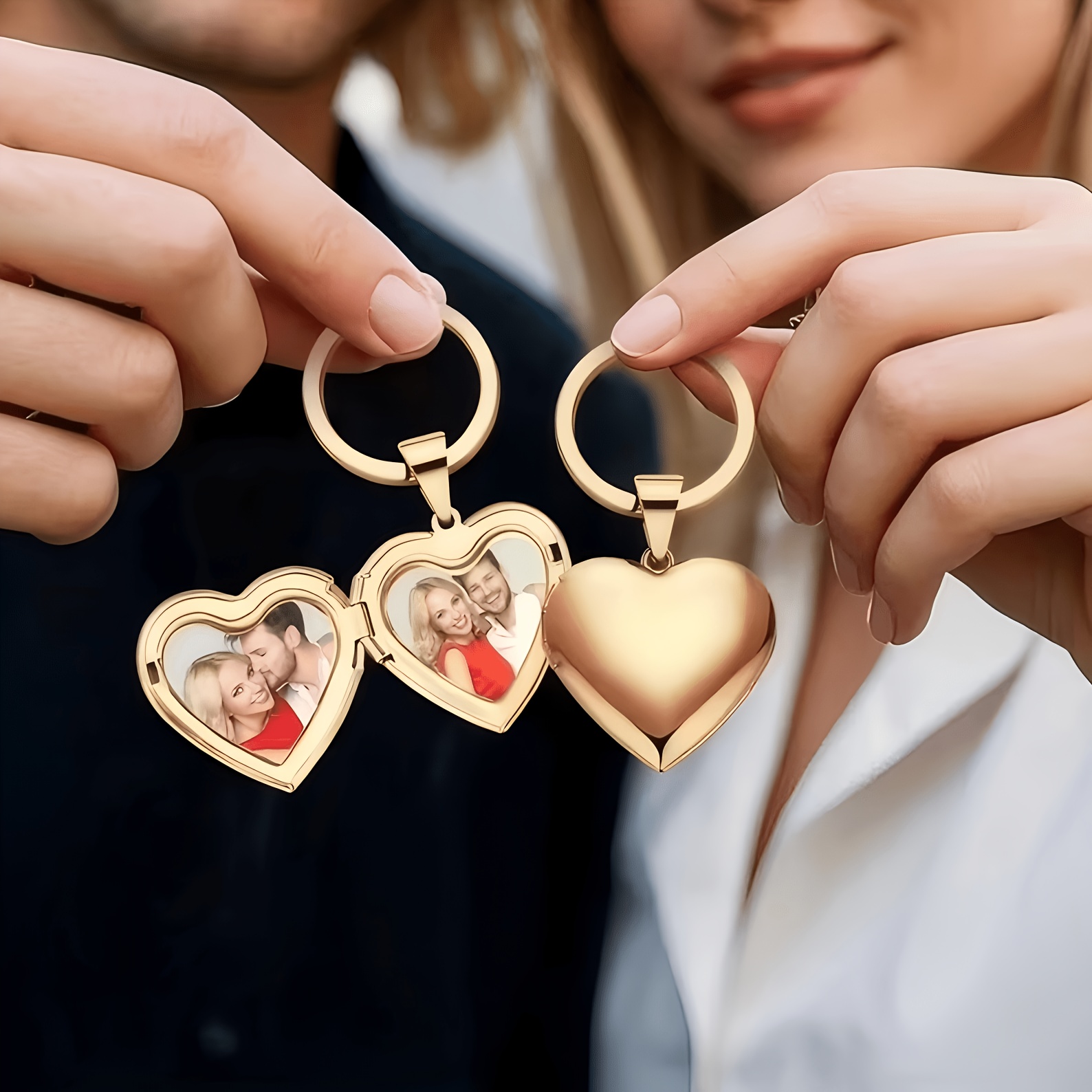 Custom 1/2 Photo Heart Frame L - Initial Ring Custom 评论和价格