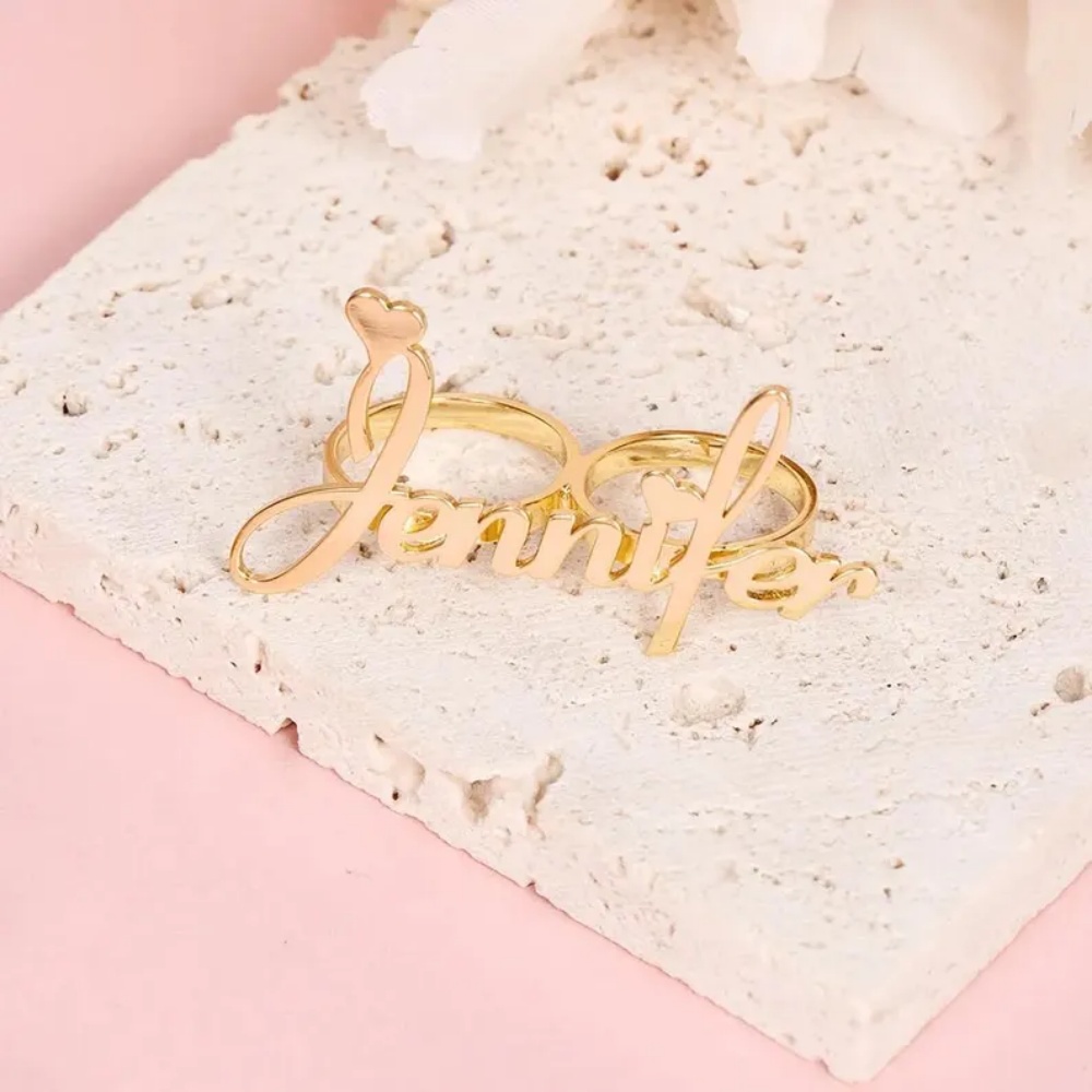 LeeChee Personalized Two Finge - Initial Ring Custom 评论和价格